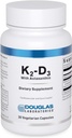 Douglas Laboratories K2-D3 Astaxanthin ile - Kemikler için Antioksit Desteği, Immune Function & Vascular Health* - Menaquinone-7 & D Vitamin - 30 Vegetarian Capsules