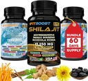60Day Supplement Sea Moss και Shilajit Bundle για τους άνδρες All-in-1 Δυναμική ζωτικότητα Bunded Seamoss Black Seed Oil Ashwagandha Burdock Root Delicately προετοιμασμένη για να Ρέιν & Regain Δύναμη