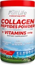 Full Life Collagen Peptides Toz - Bovine Collagen Supplement with Hyaluronic Acid - Kadınlar ve Erkekler için Hidrojek Toz - Kosher, Gluten-Free - 300g