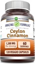 Amazing Formulas Ceylon Cinnamon 1200 Mg | Vegetarian Capsules | Non-GMO | Gluten-Free | Made in USA (1 Pack | 120)