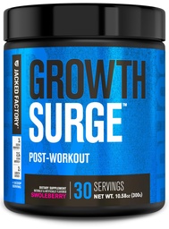 Jacked Factory Growth Surge Creatine Post Workout w/L-Carnitine - Daily Mus Builder & Recovery Supplement with Creatine Monohydrate, Betaine, L-Carnitine L-Tartrate - 30 Servings, Swoleberry