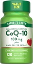 Nature's Truth CoQ10 100mg | 120 Softgels | High Absorption | Non-GMO & Gluten Free Coenzyme Supplement | with Black Pepper Extract