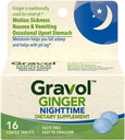 Gravol Ginger Nighttime Tablets για Αναστατωμένο Στομάχι & Ναυτία, 16ct με Μελατονίνη