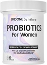 Kadınlar için Probiyotik, 50 Milyar CFU Kadın Probiyotikleri Prebiyotiks, Plus US-Grown Cranberry, GI Support, Women's Health, Triple Protection System, Gecikme, 60 Capsules