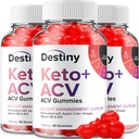 (3 Pack) Destiny Keto ACV Gummies - Advanced Formula Destiny Keto Plus ACV Gummies Apple Cider Vinegar, Διαχείριση βάρους, Destiny ACV Συμπλήρωμα διατροφής Άνδρες (180 Gummies)