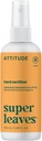 ATTITUDE Hand Sanitizer Spray for Yetişkinler and Kids, EWG Doğrulanmış, Bakteriler ve Germs, Vegan, Orange Blossom & Eucalyptus, 3.38 Fl Oz (Spray Şişe)