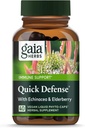 Gaia Herbs Quick Defense - Fast-Active Immune Support Supplement* - Echinacea, Black Elderberry, Ginger & Andrographis - 40 Vegan Liquid Phyto-Capsules (4-Day Supply)