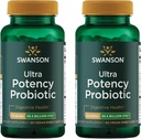 Swanson Ultra Potency Probiotic Digestive Health Immune System Support 66 Δισεκατομμύρια CFU Prebiotic NutraFlora scFOS 60 DRcaps Veggie Caps (Κάψουλες) (2 Συσκευασία)