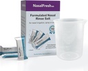 NASALFRESH MD - Saline Packets - Quick Discrypt - Single Use - Pre-Measured - Nasal Irrigation - Bireysel olarak düzleştirilmiş (3.75g/1.3oz) - 90 Count Refill Packets - 300mm Cup