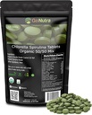 Go Nutra Organik Spirulina Chlorella Tabletleri 50/50 Mix | Nutrient Dense Superfood - Vegan Protein, Chlorophyll, Enzymes | 500 mg Her Chlorella Spirulina Tabletleri, 720 Kont, 4 Ay Supply