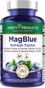 Προϊόντα καθαρότητας MagBlue Refresh Factor Super Boost - Μαγνήσιο Bisglycinate, Shoden Ashwagandha, βιταμίνη D3, ψευδάργυρος και βόριο - 90 δισκία