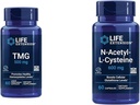 Life Extension TMG 500 mg – Tritilglycine Supplement – Encourages Health Homocysteine Levels & N-Acetyl-L-Cysteine (NAC), Immune, Respiratory, Liver Health, NAC 600 mg