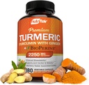 NutriFlair Turmeric Curcumin με Ginger και BioPerine Black Pepper Συμπληρώματα, 180 κάψουλες - 95% Κουρκουμινοειδή - Κοινή Υποστήριξη, Αντιοξειδωτικό, Αντιγήρανση - Φυσικό, Μη ΓΤΟ, Vegan Καλύτερη Μέγιστη Ικανότητα