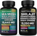 Sea Moss ve Shilajit Sche - Sea Moss, Black Seed Oil, Ashwagandha,Ginger & Shilajit,Rhodiola Rosea, Panax BTC
