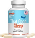 That Good Supp Co - That Good Sleep Night Sleeping Aid for Adults - Υποστηρίζει τον βαθύ ύπνο - Βοηθά στην ανακούφιση από το άγχος, βελτιώνει την διάθεση - συμπλήρωμα ύπνου για ενήλικες επιπλέον δύναμη - Κατασκευάζεται στις ΗΠΑ