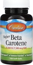 Carlson - Super Beta Carotene, 25000 IU (15 mg), A vitamini Beta Carotene, Bio available and Bioactive Form, Vision Health, Health Skin, 100 Softgels