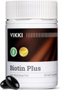 Vikki Multivitamin Supplement for Women&Men Saç Büyüme Vitaminleri C B2 for Hair Skin and Nails Health, Nover Hair, Wrinkles, Fine Lines, Skin Care -60 Capsules