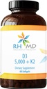 RHMD D3 5.000 + K2 συμπληρώματα διατροφής (60 Softgels)