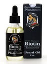 Platinum Beard Oil for Men – Natural Biotin Gelişen Ayıd Büyüme Yağı - Argan & Vitamin E - Softens and Controls – Ayıd growth Oil for Men - Spiced Vanilla Scent (2oz – Pack of 1)