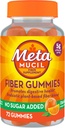 Yetişkinler için Metamucil Fiber Gummies, No Sugar Orange Flavor, 5g Plantive Prebiyotik Fiber Supplement Mix, 72 Kont