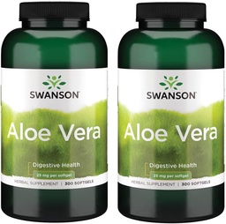 Swanson Aloe Vera 25 Milligrams 300 Sgels (2 Συσκευασία)