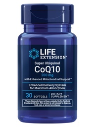 Life Extension Super Ubiquinol CoQ10 με ενισχυμένη μιτοχονδριακή υποστήριξη – 200 mg, Shilajit – Προωθεί την υγεία της καρδιάς, την ενέργεια των κυττάρων, το οξειδωτικό στρες – χωρίς γλουτένη, χωρίς γλουτένη – 30 Softgels