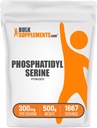 BulkSupplements.com Phosphatidylserine Powder - Fosphatidylserine Supplements.com Phosphatidylserine Powder - Phosphatidylserine Supplement, που προέρχεται από Φασόλια Σόγιας - 300mg ανά Σερβίρισμα (60mg Phosphatidylserine), 500g (1.1 lbs) (Συσκευασία των 1)