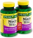 Spring Valley - Flush Free Niacin (B-3) 500 mg, 240 κάψουλες (2 φιάλες των 120)