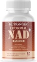 Nutraworx Liposomal NAD+ - Daily Wellness için TMG ile Tamam - 60 Softgels