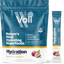 Voli Electrolytes Powder Packets | No Added Sugar Electrolyte Drink Mix for Hydration | Keto & Fasting Friendly, Natural Superfoods & Minerals | Passionfruit, 15-Count
