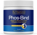 Rx Βιταμίνες Phos-Bind - Παιδική υποστήριξη συμπλήρωμα σκόνης - Phosphate Binder για γάτες & σκύλους για την υγεία των νεφρών - Υποστηρίζει κανονική καθαριότητα νεφρών και απαραίτητη φροντίδα νεφρών - 200g