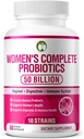 Probiotics for Women 60 Capsules | 50 Billion CFU Scientifically Formulated Multi Strain Probiotic Blend | Organic Supplements with Prebiotics for Womens Health (Women's Complete Probiotics)