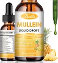Lungs için Mullein Drops - 1 Vegan Mullein Leaf Extract Tincture with Calendula, Elderberry, vs, Herbal Supplement, Support for Respiratory, Immune, Digestive System, 2 FL OZ (Pinele Flavor)
