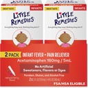 Little Remedies Infant Ateş & Pain Reliever, Natural Berry Flavor, 2 Fl Oz (Pack of 2)