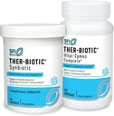 Klaire Labs Ther-Biotic Synbiyotik Probiyotik (30 Capsules) + Vital-Zymes Digestive Enzymes (120 Count) - Low-F multivitaminAP Probiyotik Supplement + Digestion Support Enzymes - 2 Ürün Setleri