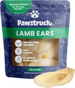 Pawstruck Natural Lamb Ears Chew Treats for Small & Medium Dogs - Healthy, Low Fat, No Artificial Preservatives, Single Ingredient, Highly Digestible - 10 Count - Packaging May Vary