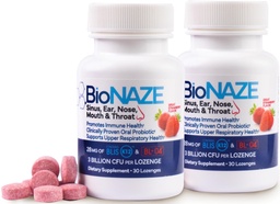 Από του στόματος προβιοτικό BLIS K12 & BL-04 για Sinus, Tonsil Stones, Bad Breath, Post Nasal Drip, Throat & Mouth. Βελτίωση της υγείας του ανώτερου αναπνευστικού με κλινικά αποδεδειγμένα προβιοτικά από το στόμα (2 Pack)