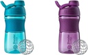 BlenderBottle 20Ounce SportMixer Shaker Şişeleri BlenderBall Wiresk, Plant ve Teal