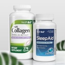 HealthA2Z® Sleep & Rejuvenate Combo Sleep Aid 50mg Diphenhydramine HCl (250 Softgels) Multi Collagen Pills, 1735 mg (270 Collagen Capsules) – Sche Deal!