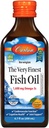 Carlson - The Very Finest Fish Oil, 1600 mg Omega-3s, Liquid Fish Oil Supplement, Norwegian Fish Oil, Wild-Caught, Sustainablely Soured Fish Oil Liquid, Orange, 6.7 Fl Oz