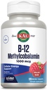 KALIP B12 Mecobalamin 1000 Live Energy, Metabolism, Nerve ve Red Blood Hücre Desteği, Hızlı Dissolve ActivMelt, Yüksek Absorpsiyon, Vegetarian, Natural Raspberry, 120 Serv, 120 Micro Tabsm