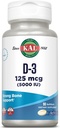 KAL D3 5000 IU Softgels (125 mcg), D vitamininin Aktif Formu, Kalsiyum Aborpsiyon, Bone Health, Immune Support Supplement, Liquid Filled ActivGels, Made Without Soy, 90 Services, 90 Softgels