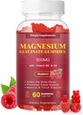 Magnezyum Glycinate Gummies 500 mg, Chewable Magnezyum Supplement with Vitamin D3, B6, CoQ10, in Relaxation, Sleep & Mood Support, Calm Magnezyum Gummies - 60 Raspberry Gummies