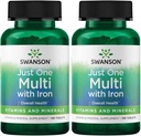 Swanson Century Formula Iron 130 Tabs ((2 Pack) ile Multivitamin