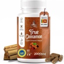 Pure Ceylon Cinnamon Capsules, 2,000mg, Two Moon Supplement | Made in Sri Lanka | Non-GMO, Gluten-Free, True Cinnamomum from Sri Lanka, 100% Pure Cinnamon (NOT Mix with Cassia).