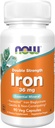 NOW Supplements, Iron 36 mg, Double Strength, Non-Constipating*, Essential Mineral, 90 Veg Capsules