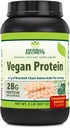 Herbal Sırları Vegan Protein | 28 Grams Protein | 23 Hizmet | 6.2 Grams BCAA Supplement | ABD'de Yapıldı (2 Lb, Strawberry Banana)