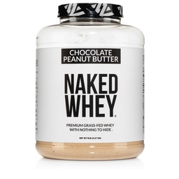 NAKED Whey σοκολάτα φυστικοβούτυρο χόρτο Fed πρωτεΐνη Whey σκόνη, χωρίς ΓΤΟ, χωρίς σόγια, και χωρίς γλουτένη, ανάπτυξη και ανάκτηση βοήθειας - 52 εξυπηρετούν