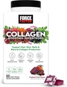 Force Factor Collagen Booting Superfoods, Vegan Collagen Booster για τις γυναίκες, με Βιοτίνη, Υαλουρονικό οξύ, και βιταμίνη C, για τα μαλλιά, το δέρμα, τα νύχια, και κοινή υποστήριξη, Τροπικά φρούτα, 60 μαλακά μάσημα
