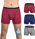 TIICHOO Men Cotton Boxer Notları 100 ml Absorbency Mens Leakproof Underwear